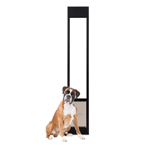 PetSafe Sliding Glass Pet Door, Medium, Black