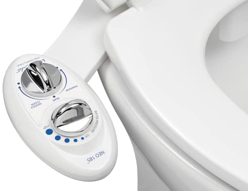 LUXE Bidet NEO 185 - Dual Nozzle, Self-Cleaning, Non-Electric Bidet Attachment