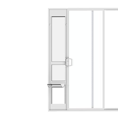 Hakuna Pets Large White Glass Pet Door