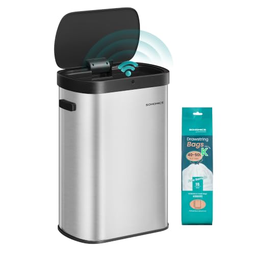 SONGMICS Motion Sensor Trash Can 13-Gallon