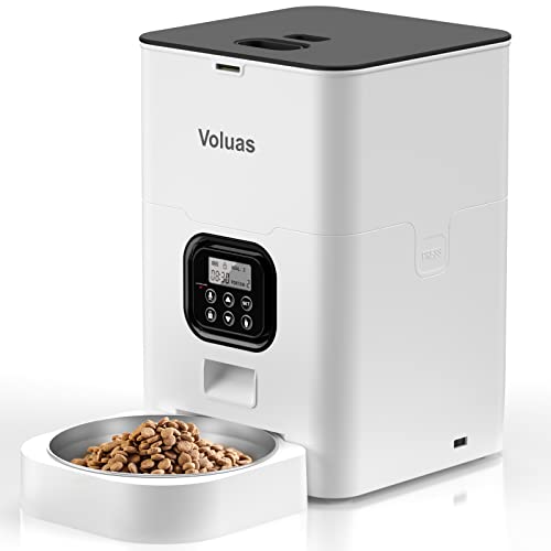 Voluas Timed Automatic Pet Feeder with Voice Recorder