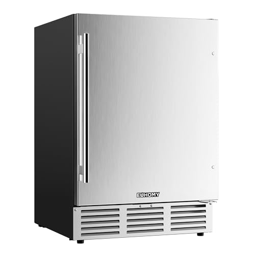 EUHOMY 24-Inch Beverage Refrigerator, 180 Can