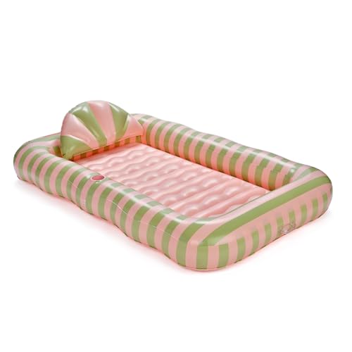 FUNBOY Coral Stripe Tanning Pool Lounger