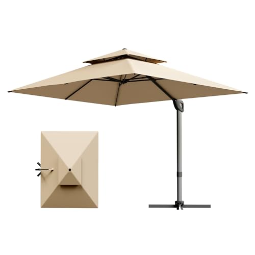 PHI VILLA 9'x12' Cantilever Patio Umbrella