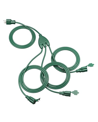 Dewenwils 25Ft Outdoor Extension Cord with 3 Outlets