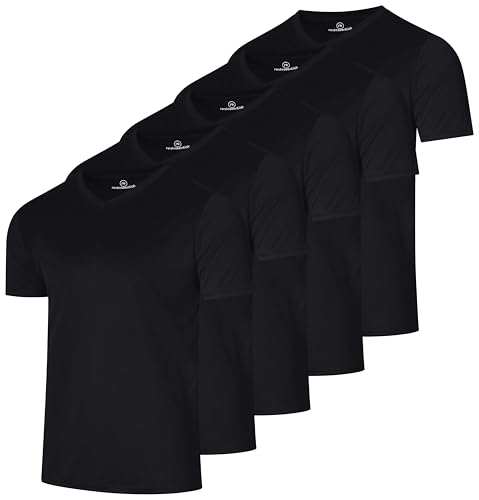 Real Essentials Men's Quick Dry V-Neck T-Shirt Set