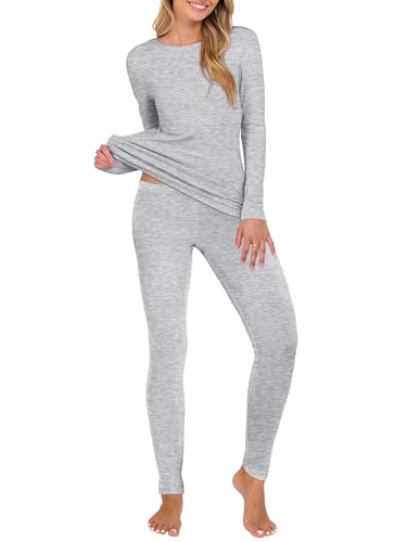 ANRABESS Women's Fleece Lined Thermal Underwear Set