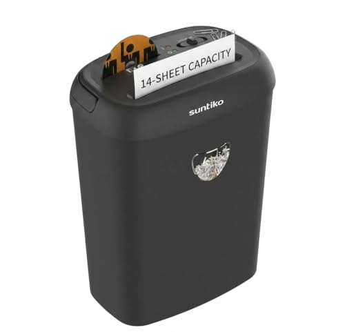 Suntiko 14-Sheet Cross-Cut Paper Shredder