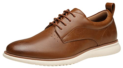 Jousen Men's Brown Dress Shoes AMY9006