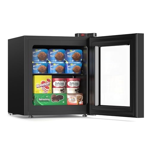 Electactic Compact Mini Freezer with Glass Door