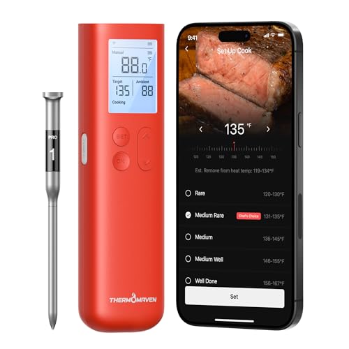 Wireless Meat Thermometer with WiFi Range