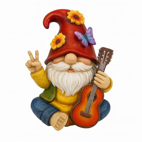GoGnome Peace Sign Garden Gnome Statue
