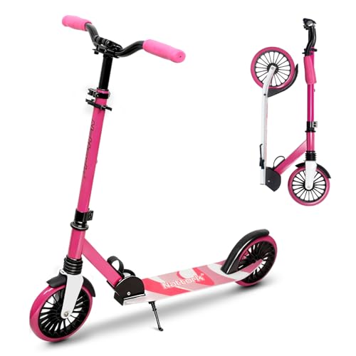 Nattork Hot Pink Foldable Kick Scooter