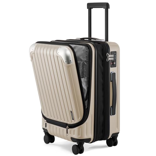 LEVEL8 Grace 20 Inch Expandable Carry-On Luggage