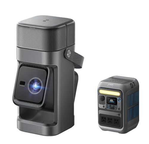 Soundcore Nebula P1 GTV Projector and Anker Solix C300 Power Station