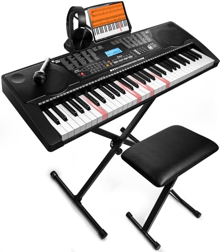 JIKADA 61-Key Lighted Keyboard with Accessories