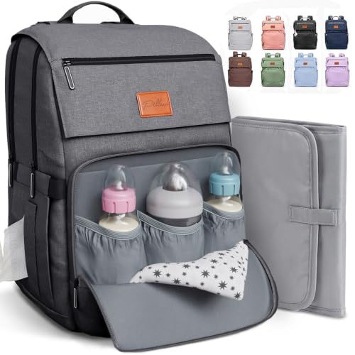 PILLANI Baby Diaper Bag Backpack, Gray