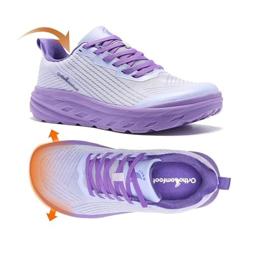 OrthoComfoot Women's Wide Sneakers Purple Size 8