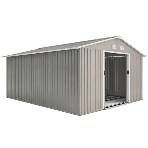 Outsunny Outdoor Storage Shed with Foundation Kit
