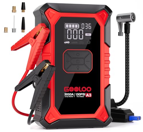 GOOLOO A3 Jump Starter with Compressor