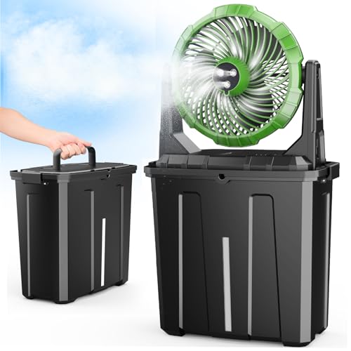 Ausic Portable Misting Fan - 10-Inch Rechargeable Outdoor Fan