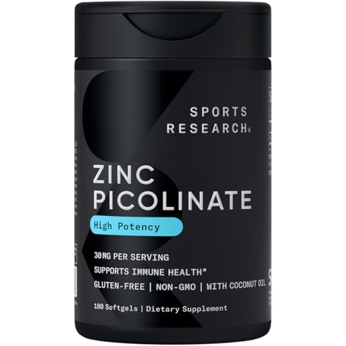 Sports Research Zinc Picolinate 30mg Supplement