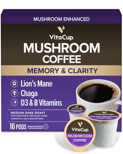 VitaCup Mushroom Coffee Pods - Focus & Immunity Boost