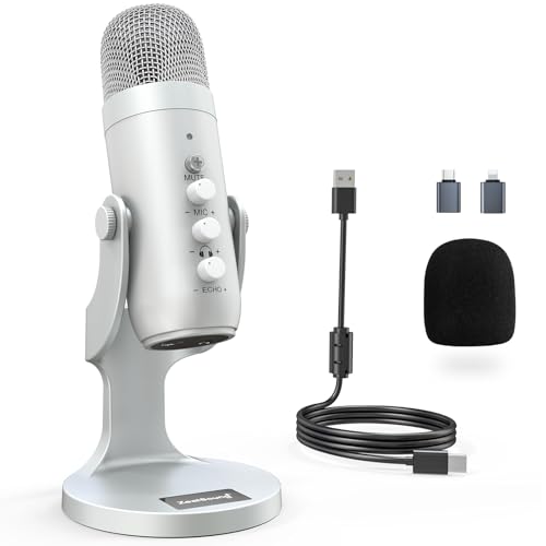 ZealSound USB Condenser Microphone Silver