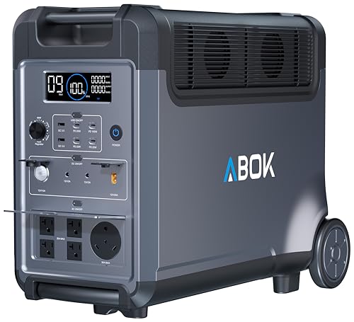 ABOK Portable Power Station 3840Wh Solar Generator