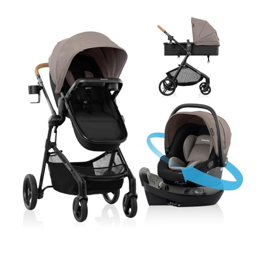 Evenflo Pivot NXT Travel System Driftwood Brown