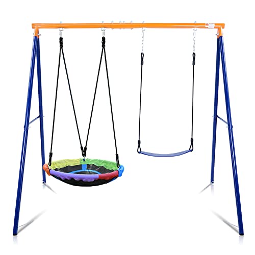Lunafun A-Frame Backyard Swing Set