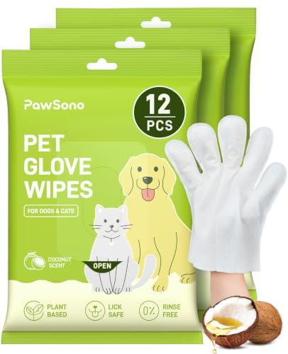 Hypoallergenic Pet Glove Wipes for Grooming