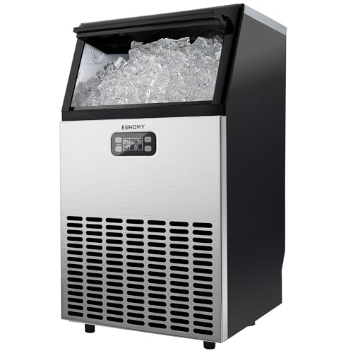 Euhomy Commercial Ice Maker 100lbs Stainless Steel