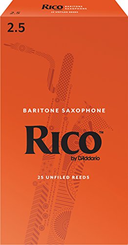 Rico Baritone Sax Reeds Strength 2.5, 25-Pack