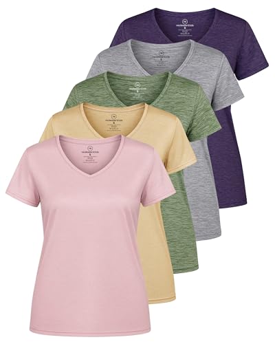 Real Essentials Women's V-Neck Workout Top