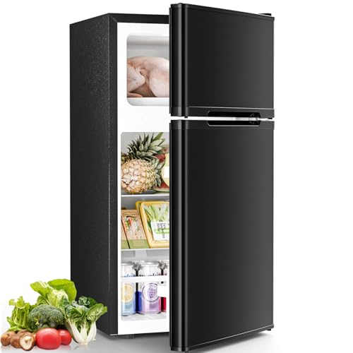 Antarctic Star Compact Double Door Mini Fridge