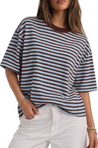 CHYRII Women's Striped Oversized T-Shirt