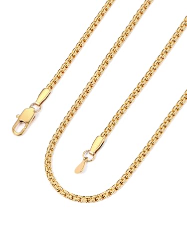 Bandmax 14K Gold Plated Flat Box Chain
