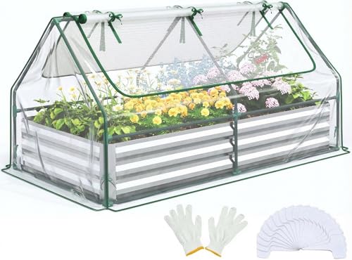 Quictent Raised Garden Bed with Greenhouse Cover