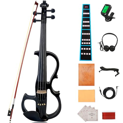 INEFFA 4/4 Electric Violin Kit (Black)