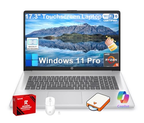 HP 17.3" Touchscreen Laptop with AMD Ryzen 5