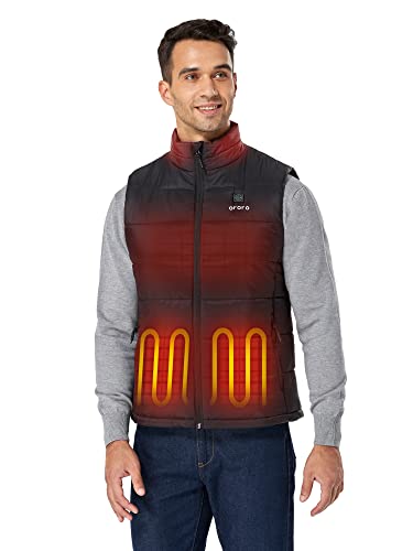ORORO Men's Heated Vest Black XL