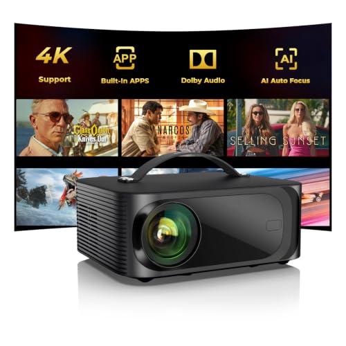 ONOAYO 4K Smart WiFi Bluetooth Projector