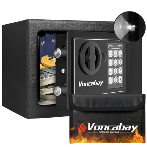 Voncabay Home Security Safe with Fireproof Bag