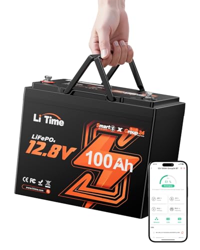 LiTime 12V 100Ah Lithium Battery with Bluetooth