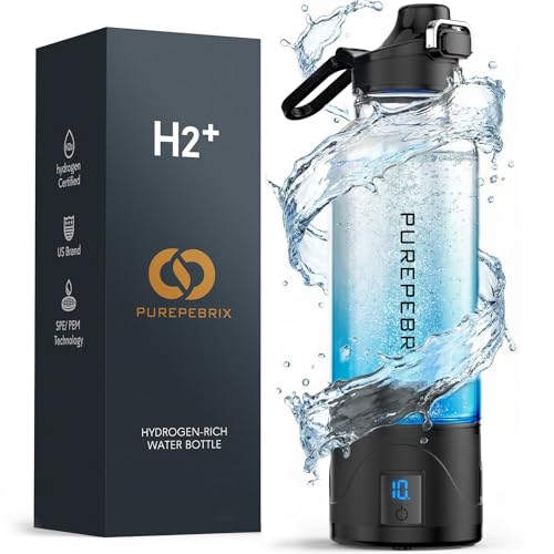 PUREPEBRIX Hydrogen Water Bottle Glass Generator