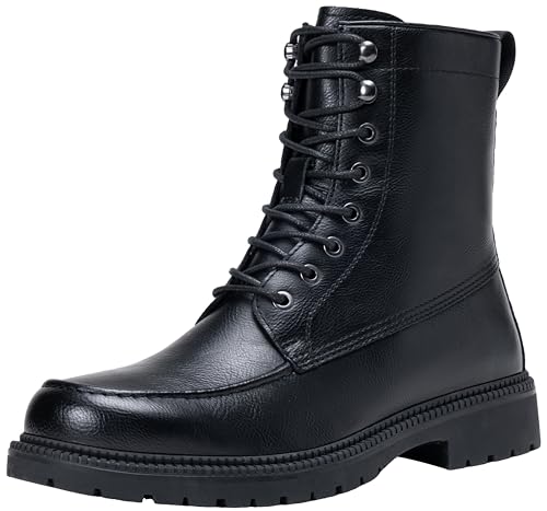 Jousen Men's Black Motorcycle Combat Boots