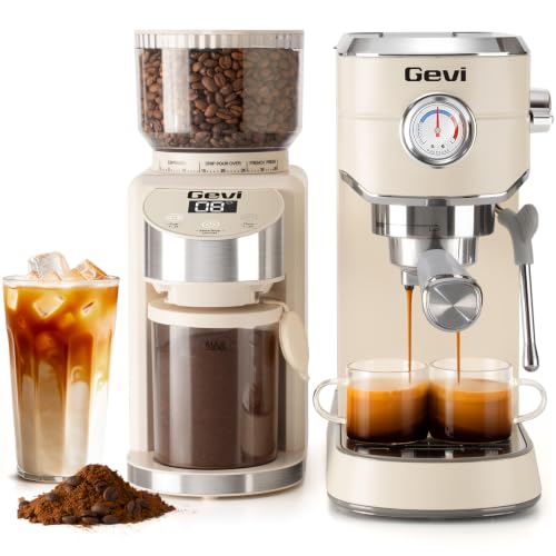 Gevi Espresso Machine with Grinder and Frother
