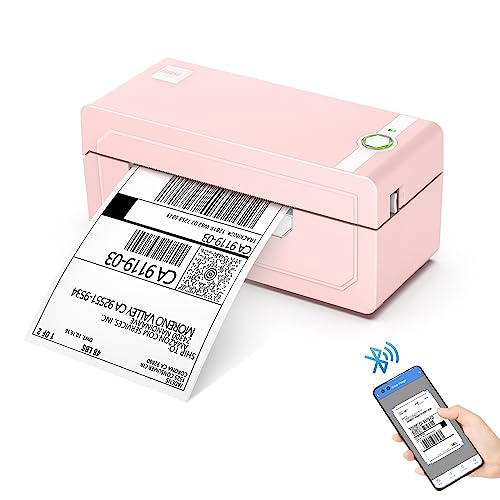 JADENS Bluetooth Thermal Label Printer 4x6 - Pink