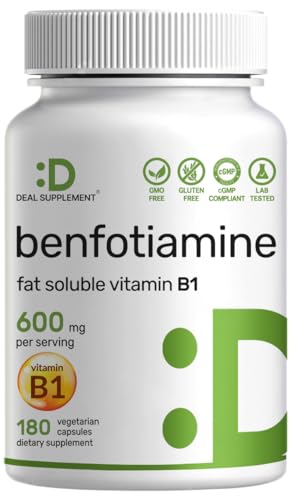 Benfotiamine 600mg Vitamin B1 Supplement